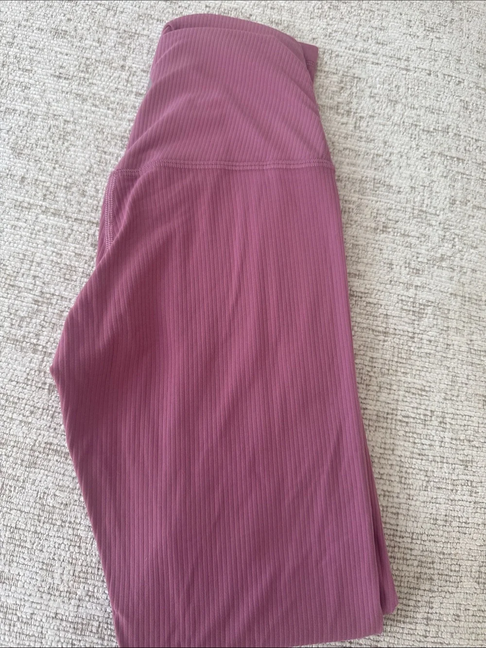 lululemon athletica women’s High-Rise Ribbed Leggings - Mauve Pink